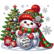 Load image into Gallery viewer, Christmas Snowman 30*30CM(Canvas) Partial Special Shaped Drill Diamond Painting