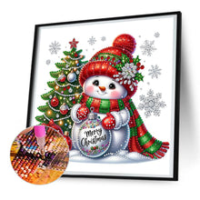 Load image into Gallery viewer, Christmas Snowman 30*30CM(Canvas) Partial Special Shaped Drill Diamond Painting