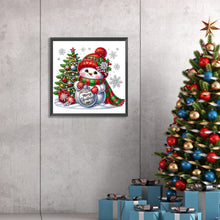 Load image into Gallery viewer, Christmas Snowman 30*30CM(Canvas) Partial Special Shaped Drill Diamond Painting