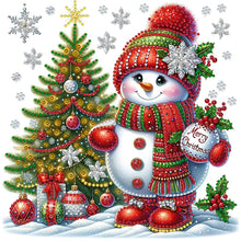 Load image into Gallery viewer, Christmas Snowman 30*30CM(Canvas) Partial Special Shaped Drill Diamond Painting