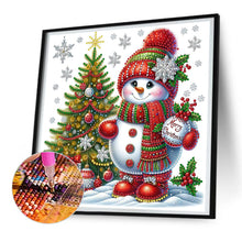 Load image into Gallery viewer, Christmas Snowman 30*30CM(Canvas) Partial Special Shaped Drill Diamond Painting