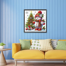 Load image into Gallery viewer, Christmas Snowman 30*30CM(Canvas) Partial Special Shaped Drill Diamond Painting