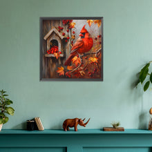 Load image into Gallery viewer, Birdhouse And Cardinal 30*30CM(Canvas) Full Round Drill Diamond Painting