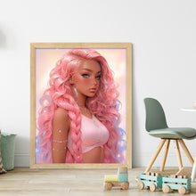 Load image into Gallery viewer, Yishu - Pink Fantasy Girl - 45*55CM 11CT 3 Stamped Cross Stitch