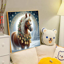 Load image into Gallery viewer, Christmas Horse 40*40CM(Canvas) Full Round Drill Diamond Painting