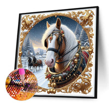 Load image into Gallery viewer, Christmas Horse 40*40CM(Canvas) Full Round Drill Diamond Painting
