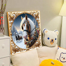 Load image into Gallery viewer, Christmas Horse 40*40CM(Canvas) Full Round Drill Diamond Painting