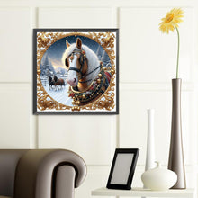 Load image into Gallery viewer, Christmas Horse 40*40CM(Canvas) Full Round Drill Diamond Painting