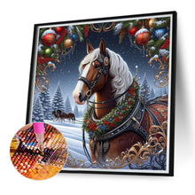 Load image into Gallery viewer, Christmas Horse 40*40CM(Canvas) Full Round Drill Diamond Painting