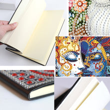 Load image into Gallery viewer, 50 Pages A5 Special Shaped Sun Moon Face 5D DIY Mosaic Drill Notebook Craft
