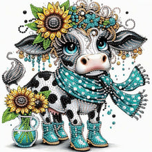 Load image into Gallery viewer, Cute Cows 30*30CM(Canvas) Partial Special Shaped Drill Diamond Painting