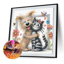 Load image into Gallery viewer, Friendly Cats And Dogs 30*30CM(Canvas) Partial Special Shaped Drill Diamond Painting