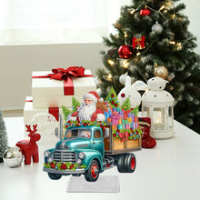 Load image into Gallery viewer, Christmas Acrylic Special Shape Santa Claus Gift Truck Desktop Diamond Art Kits