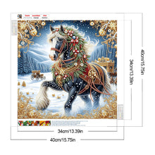 Load image into Gallery viewer, Christmas Horse 40*40CM(Canvas) Partial Special Shaped Drill Diamond Painting