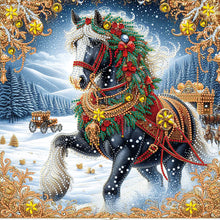 Load image into Gallery viewer, Christmas Horse 40*40CM(Canvas) Partial Special Shaped Drill Diamond Painting