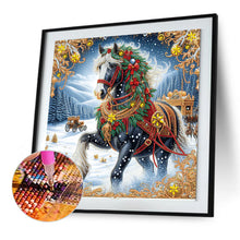 Load image into Gallery viewer, Christmas Horse 40*40CM(Canvas) Partial Special Shaped Drill Diamond Painting