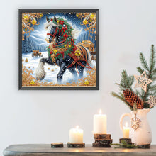 Load image into Gallery viewer, Christmas Horse 40*40CM(Canvas) Partial Special Shaped Drill Diamond Painting