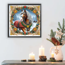 Load image into Gallery viewer, Christmas Horse 40*40CM(Canvas) Partial Special Shaped Drill Diamond Painting