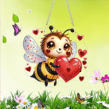 Load image into Gallery viewer, Acrylic Special Shape Love Bee 5D DIY Diamond Painting Hanging Pendant