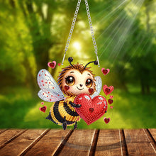 Load image into Gallery viewer, Acrylic Special Shape Love Bee 5D DIY Diamond Painting Hanging Pendant