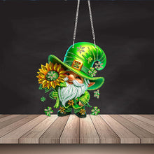 Load image into Gallery viewer, Acrylic Special Shape Sunflower Gnome 5D DIY Diamond Painting Dots Pendant