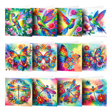 Load image into Gallery viewer, 12PCS DIY Animals Theme Diamond Art Greeting Cards Congratulations Cards & Gifts