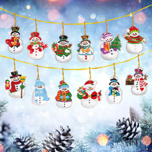Load image into Gallery viewer, 12Pcs Acrylic Christmas Hanging Diamond Painting Art Kits for Christmas Tree