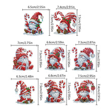 Load image into Gallery viewer, 8Pcs Christmas Gnome Diamond Art Hanging Hooks Diamond Painting Hooks DIY Crafts