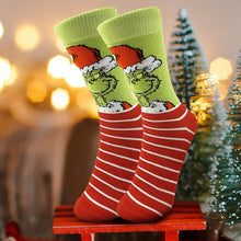 Load image into Gallery viewer, Green Monster Socks Comfortable Unisex Christmas Socks Party Supplies