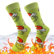 Load image into Gallery viewer, Green Monster Socks Comfortable Unisex Christmas Socks Party Supplies