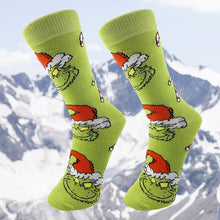Load image into Gallery viewer, Green Monster Socks Comfortable Unisex Christmas Socks Party Supplies