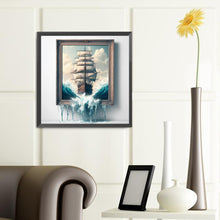 Load image into Gallery viewer, 3D Sailboat Frame 40*40CM(Canvas) Full Round Drill Diamond Painting