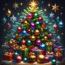 Load image into Gallery viewer, Christmas Tree 40*40CM(Canvas) Full Round Drill Diamond Painting