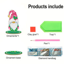 Load image into Gallery viewer, Christmas Goblin Special Shape Diamond Painting Desktop Decors (Pink Stripe Hat)