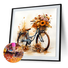 Load image into Gallery viewer, Vintage Bicycle Bouquet 30*30CM(Canvas) Full Round Drill Diamond Painting