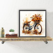 Load image into Gallery viewer, Vintage Bicycle Bouquet 30*30CM(Canvas) Full Round Drill Diamond Painting
