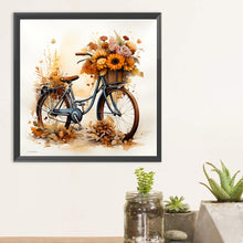 Load image into Gallery viewer, Vintage Bicycle Bouquet 30*30CM(Canvas) Full Round Drill Diamond Painting
