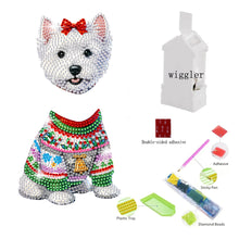 Load image into Gallery viewer, Christmas Acrylic 2D Flat Print DIY West Highland Terrier Shake Head Desktop Diamond Art
