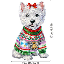Load image into Gallery viewer, Christmas Acrylic 2D Flat Print DIY West Highland Terrier Shake Head Desktop Diamond Art