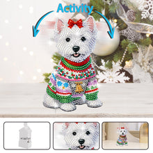 Load image into Gallery viewer, Christmas Acrylic 2D Flat Print DIY West Highland Terrier Shake Head Desktop Diamond Art
