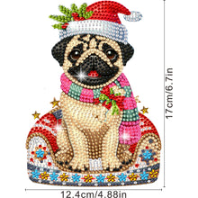 Load image into Gallery viewer, Christmas Acrylic 2D Flat Print DIY Pug Shake Head Desktop Diamond Painting Art Kits