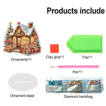 Load image into Gallery viewer, Christmas Acrylic 2D Flat Print Snow House DIY Desktop Diamond Art Kits for Adults