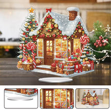 Load image into Gallery viewer, Christmas Acrylic 2D Flat Print Snow House DIY Desktop Diamond Art Kits for Adults
