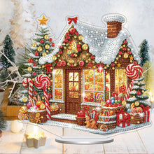 Load image into Gallery viewer, Christmas Acrylic 2D Flat Print Snow House DIY Desktop Diamond Art Kits for Adults