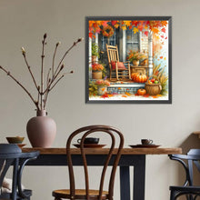 Load image into Gallery viewer, Autumn Doorway Chair 40*40CM(Canvas) Full Round Drill Diamond Painting