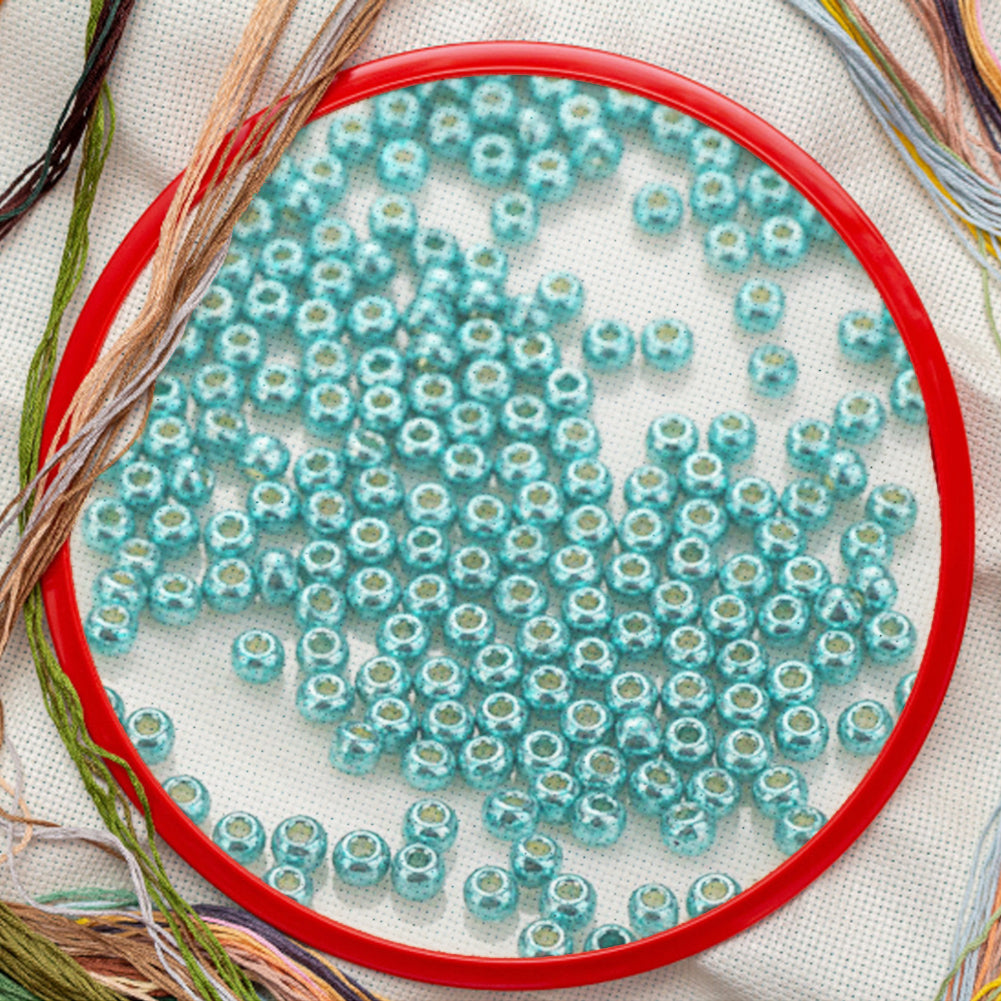 Cross Stitch Beads Needlework Mini Glass Beads for Adults Beginners (2.0MM)