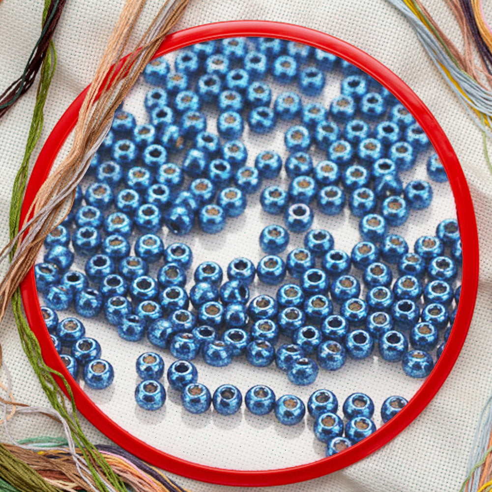 Cross Stitch Beads Needlework Mini Glass Beads for Adults Beginners (2.0MM)