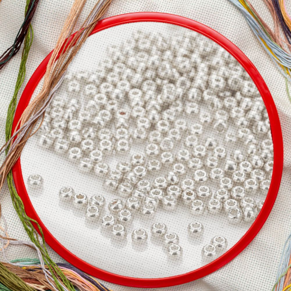 Cross Stitch Beads Needlework Mini Glass Beads for Adults Beginners (2.0MM)