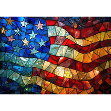 Load image into Gallery viewer, American Flag 50*35CM(Canvas) Full Round Drill Diamond Painting