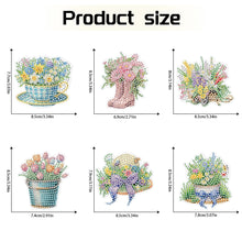 Load image into Gallery viewer, 6Pcs Flower DIY Diamond Painting Fridge Magnets Kit for Art Crafts Gift